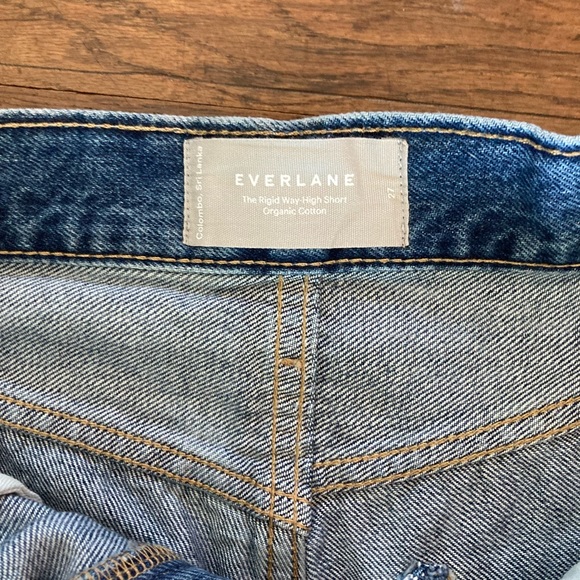 Everlane Rigid Way High Jean Shorts - Marina Bay - Picture 3 of 5